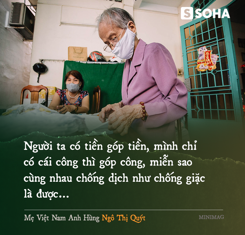 Mẹ Việt Nam Anh hùng 97 tuổi may khẩu trang tặng người nghèo phòng dịch Covid-19 - Ảnh 2.