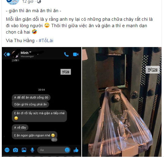 Đang cãi nhau, chàng trai vẫn mua đồ ăn treo trước cửa nhà người yêu, đọc tin nhắn anh chàng gửi khiến hội FA thi nhau ao ước - Ảnh 1.