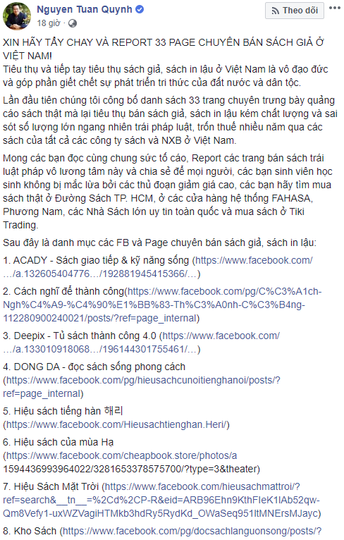 First News, Alpha Books vạch trần 33 fanpage chuyên bán sách giả ở Việt Nam: Có cuốn sách lấy lợi nhuận để mổ tim miễn phí cho trẻ em nghèo nhưng bị tới 5 nơi in lậu, làm giả - Ảnh 1. First News, Alpha Books vạch trần 33 fanpage chuyên bán sách giả ở Việt Nam: Có cuốn sách lấy lợi nhuận để mổ tim miễn phí cho trẻ em nghèo nhưng bị tới 5 nơi in lậu, làm giả - Ảnh 1.