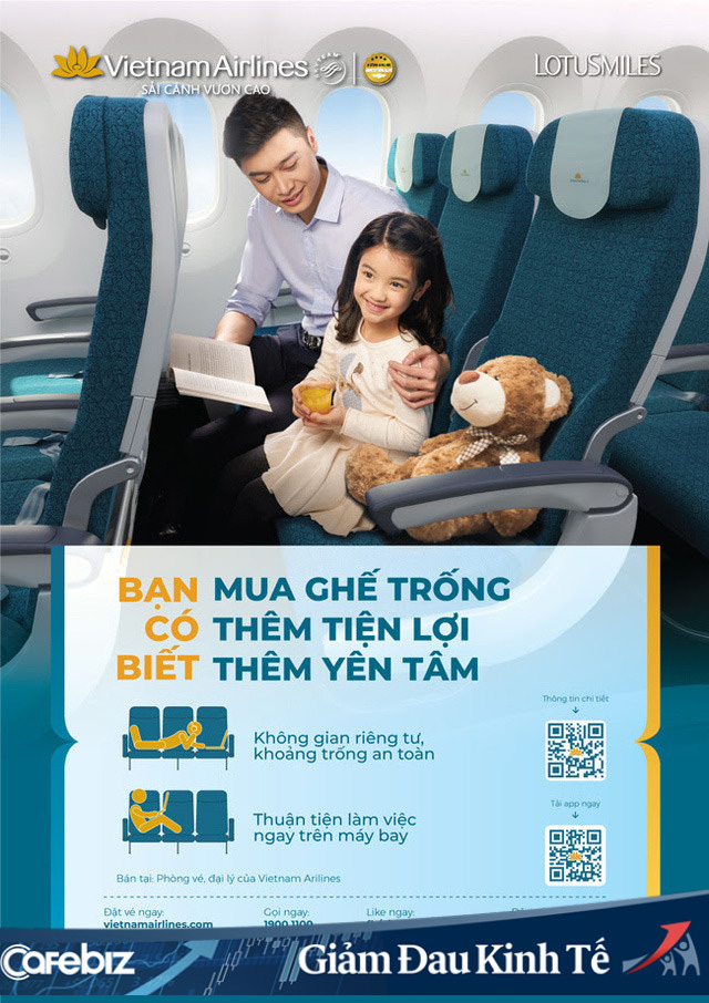 Vừa thưa khách lại hạn chế bay, Vietnam Airlines tung luôn dịch vụ mua ghế trống vừa để khách ngồi thoải mái, lại còn tạo khoảng cách an toàn trong dịch COVID-19 - Ảnh 1.