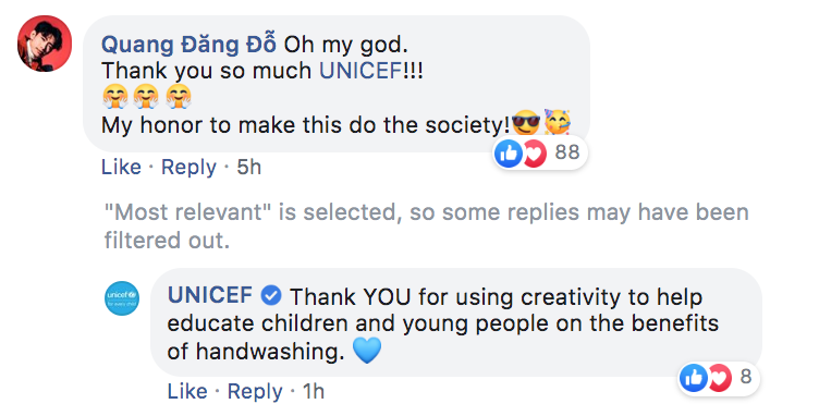 UNICEF chia sẻ clip vũ điệu rửa tay phòng Virus Corona của Quang Đăng và khen hết lời, Việt Nam đưa Ghen Cô Vy viral khắp thế giới luôn rồi! - Ảnh 3.
