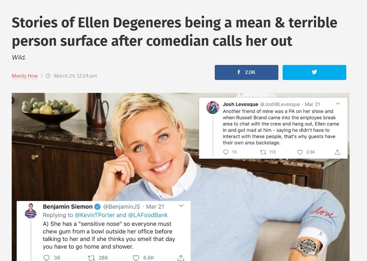 Twitter chao đảo với những câu chuyện vạch trần bà hoàng Talkshow Ellen DeGeneres - Ảnh 2.