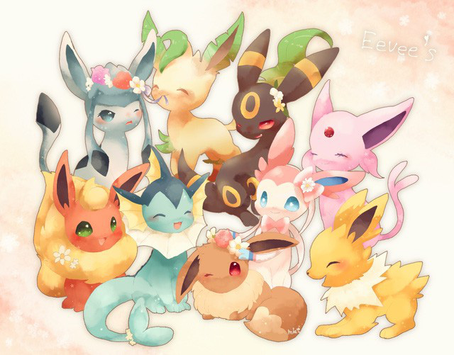 Bộ tranh vẽ tuyệt đẹp về Eeveelution dòng họ độc nhất vô nhị trong thế  giới Pokemon