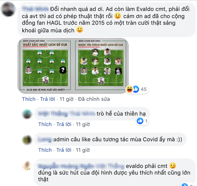 Tranh cãi nảy lửa chuyện CLB HAGL bình chọn đội hình xuất sắc nhất lịch sử: Cầu thủ ghi nhiều bàn nhất bức xúc vì vắng mặt, fan chia rẽ thành nhóm fan 20 năm và nhóm fan 4 năm - Ảnh 3. Tranh cãi nảy lửa chuyện CLB HAGL bình chọn đội hình xuất sắc nhất lịch sử: Cầu thủ ghi nhiều bàn nhất bức xúc vì vắng mặt, fan chia rẽ thành nhóm fan 20 năm và nhóm fan 4 năm - Ảnh 3.