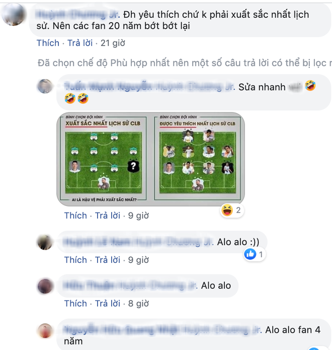 Tranh cãi nảy lửa chuyện CLB HAGL bình chọn đội hình xuất sắc nhất lịch sử: Cầu thủ ghi nhiều bàn nhất bức xúc vì vắng mặt, fan chia rẽ thành nhóm fan 20 năm và nhóm fan 4 năm - Ảnh 10. Tranh cãi nảy lửa chuyện CLB HAGL bình chọn đội hình xuất sắc nhất lịch sử: Cầu thủ ghi nhiều bàn nhất bức xúc vì vắng mặt, fan chia rẽ thành nhóm fan 20 năm và nhóm fan 4 năm - Ảnh 10.