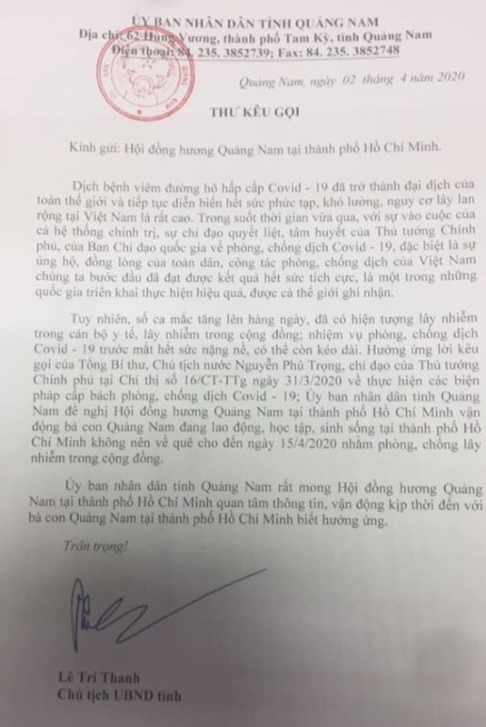 Quảng Nam vận động hỗ trợ người Quảng xa quê mùa dịch Covid-19 - Ảnh 1.