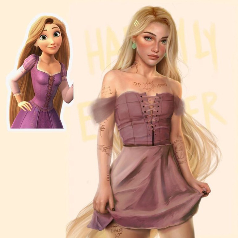 Hốt hoảng khi các công chúa Disney trang điểm, mặc váy hở sexy: Quyến rũ thiêu đốt mọi ánh nhìn - Ảnh 5.