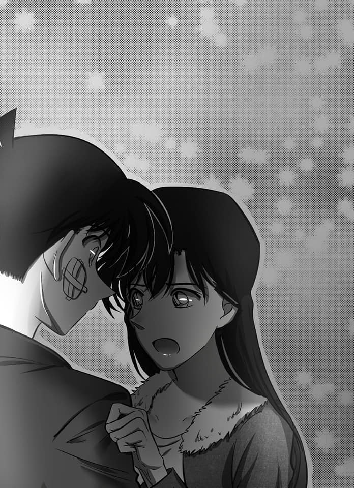 Thám tử lừng danh Conan: Ngắm loạt ảnh đen trắng mùi mẫn giữa Ran và Shinichi  - Ảnh 1.