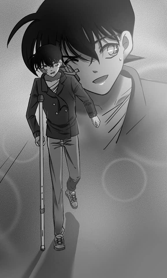 Thám tử lừng danh Conan: Ngắm loạt ảnh đen trắng mùi mẫn giữa Ran và Shinichi  - Ảnh 3.