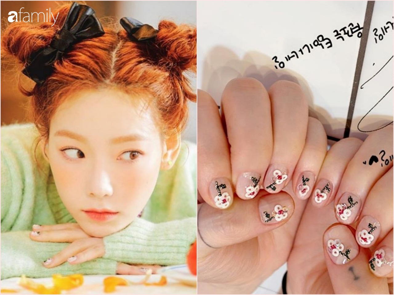 Trông thì cool ngầu mà Taeyeon cũng &quot;bánh bèo&quot; quá thể đáng khi toàn làm nail dễ thương, nhìn mà cưng xỉu - Ảnh 1.