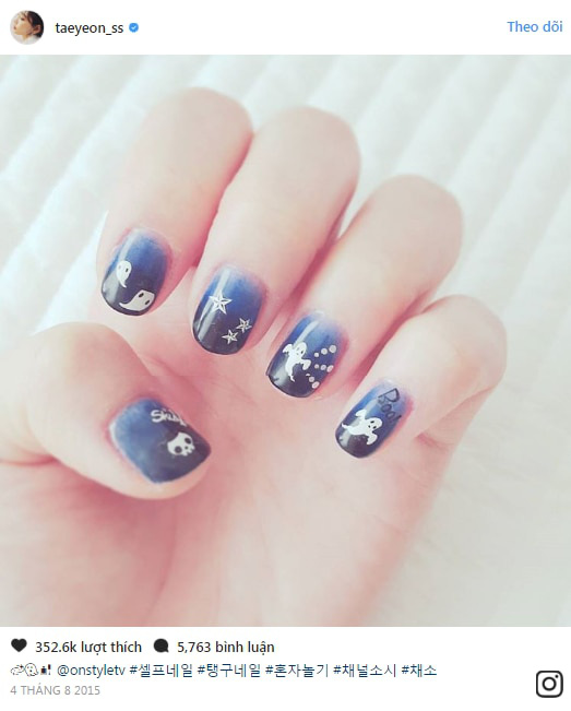 Trông thì cool ngầu mà Taeyeon cũng &quot;bánh bèo&quot; quá thể đáng khi toàn làm nail dễ thương, nhìn mà cưng xỉu - Ảnh 7.