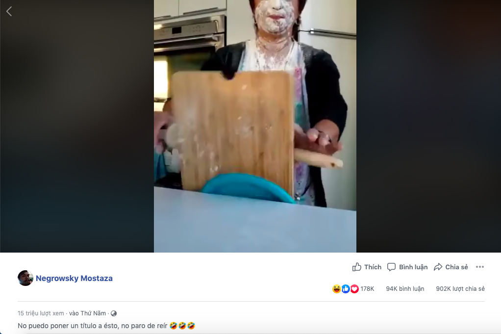Đoạn clip tai nạn làm bánh đang hot nhất Facebook với hơn 15 triệu views, phản ứng “giả trân” của người phụ nữ bị vạch trần là chiêu trò câu like - Ảnh 2.