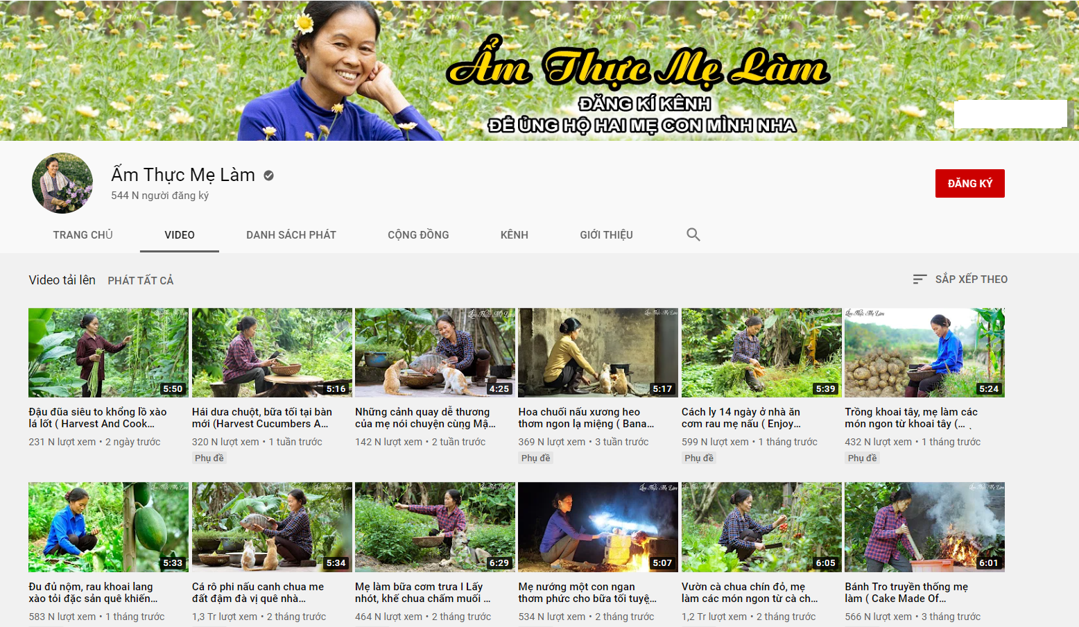Kênh YouTube &quot;Ẩm thực mẹ làm&quot; của bà mẹ nông dân người Việt được chính YouTube giới thiệu một cách giản dị trên Twitter - Ảnh 2.