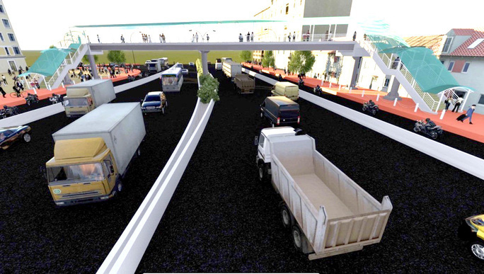 TP.HCM có cầu bộ hành 11 tỷ đồng trước Bến xe An Sương vào tháng 8 năm nay - Ảnh 1.