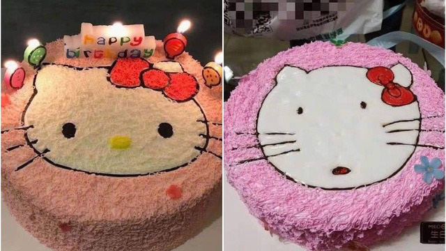 1001 thảm họa bánh kem sinh nhật khiến người nhận chỉ còn biết &quot;khóc thét&quot;: Gà chibi nhão nhoét, mèo Kitty ngáo ngơ... đủ cả - Ảnh 2.