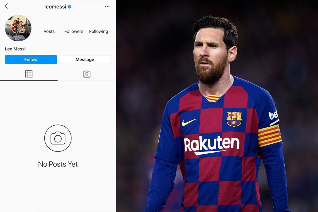 Fan tá hỏa khi chứng kiến tài khoản 152 triệu follow của Messi bỗng mất sạch: Phải chăng có &quot;bàn tay đen&quot; của Ronaldo? - Ảnh 1.