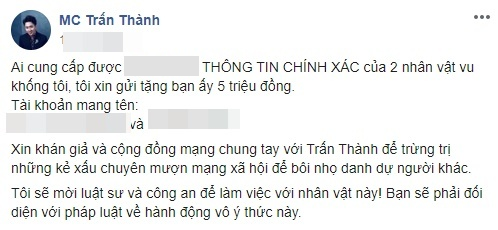 Tài khoản loan tin MC Trấn Thành dùng ma túy, &quot;bay lắc&quot; sẽ bị xử lý thế nào? - Ảnh 2.