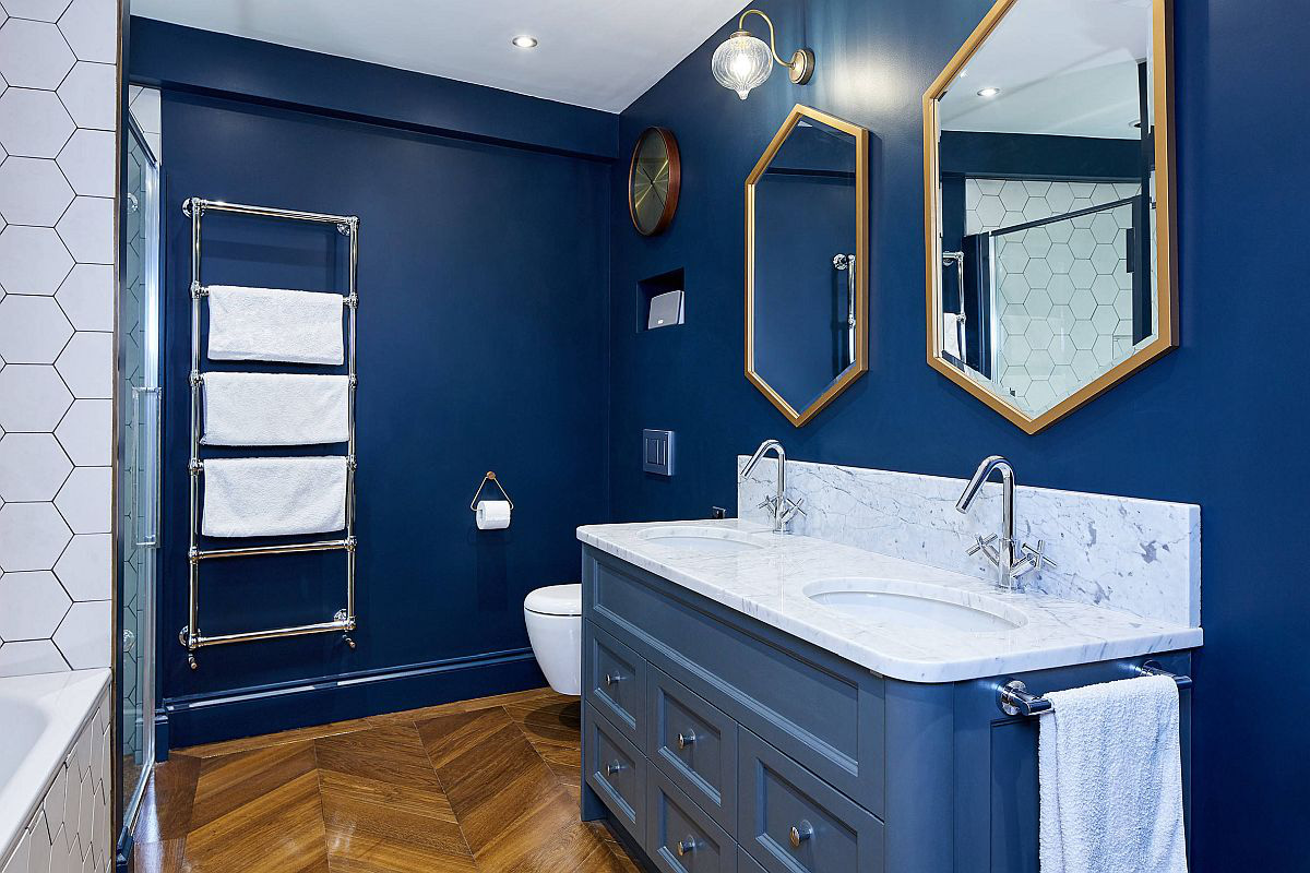 Decor phòng tắm mùa hè &quot;mát lịm&quot; với tông màu trắng - xanh - Ảnh 9.