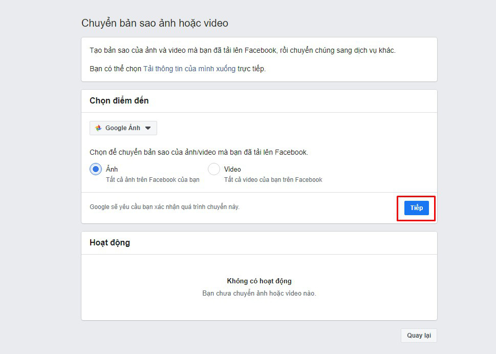 Hội chị em suốt ngày than thở điện thoại bị đơ thiếu bộ nhớ, hãy tham khảo 5 bước đơn giản để &quot;chuyển đồ&quot; từ Facebook sang kho lưu trữ Google Photos - Ảnh 5.