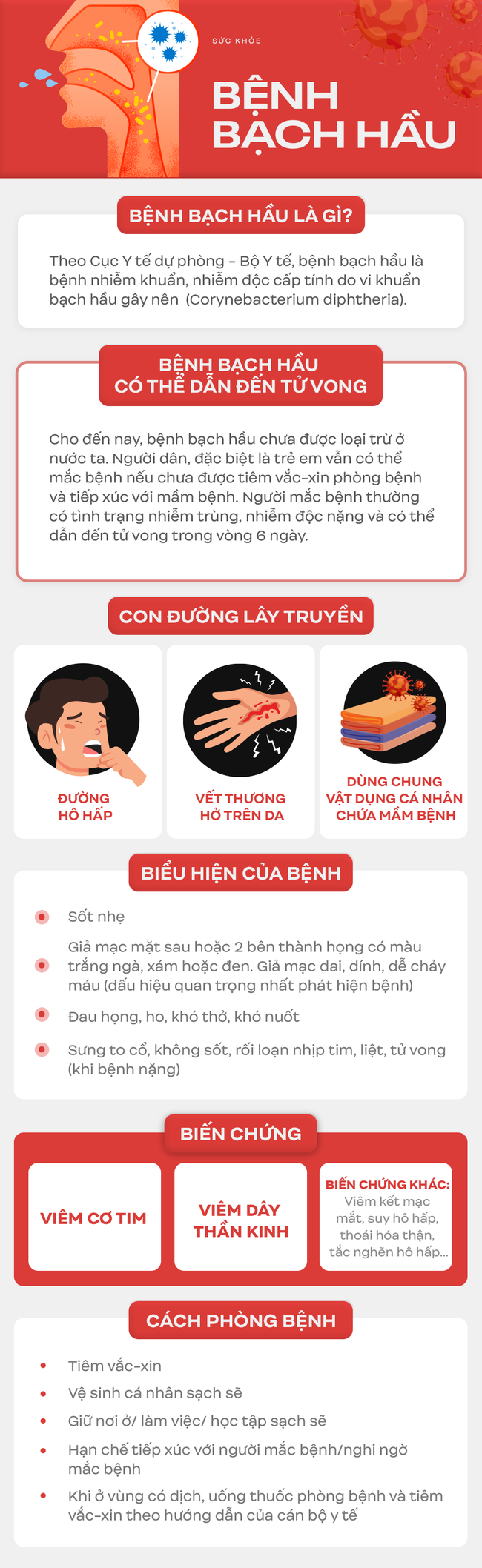 Bệnh bạch hầu: Đây là các triệu chứng sớm nhất cảnh báo bệnh và cách sàng lọc bệnh mọi người dân cần nhớ - Ảnh 4.