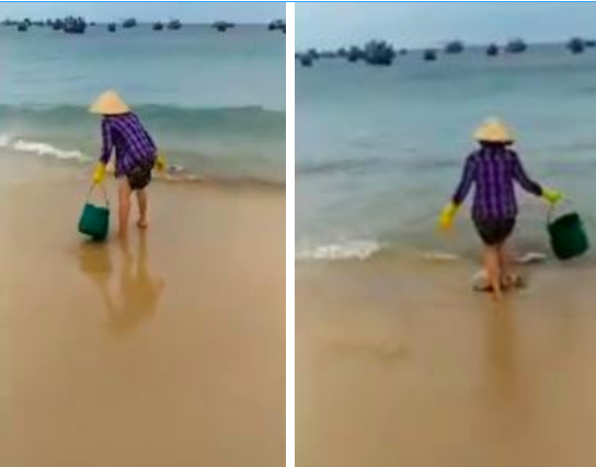 Đổ rác xuống biển bị nhắc nhở, người phụ nữ liền lên giọng thách thức: &quot;Làm gì được tao?&quot; - Ảnh 2.