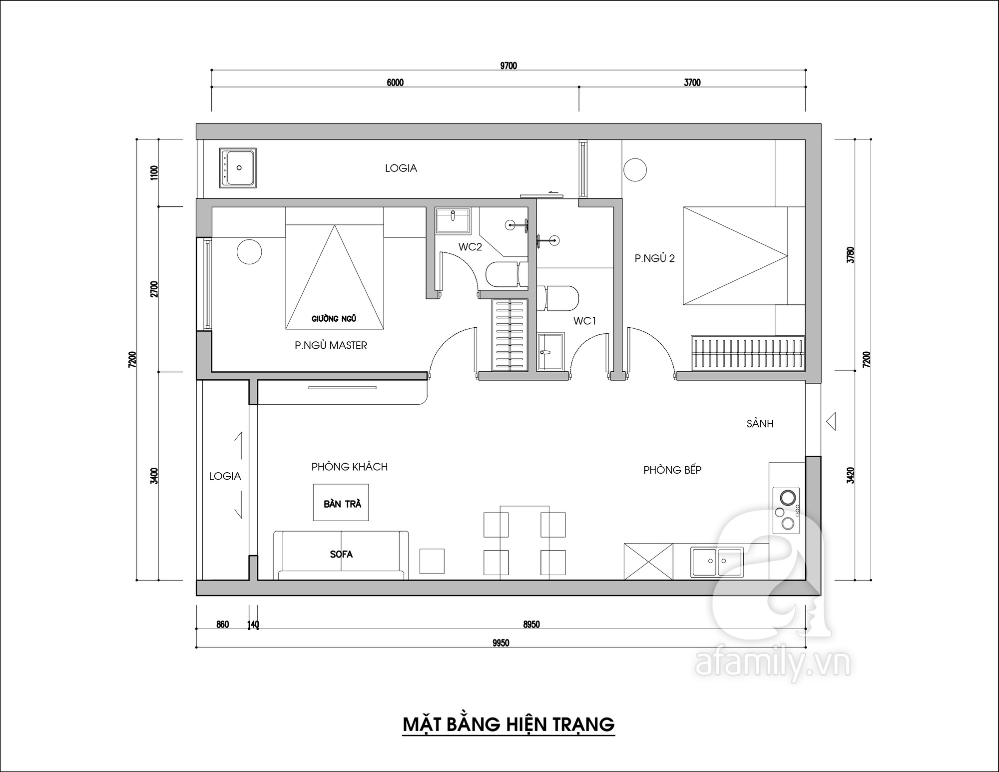 Tư vấn thiết kế cải tạo căn hộ chung cư 65m² từ 2 thành 3 phòng ngủ với tổng chi phí 143 triệu đồng - Ảnh 2.