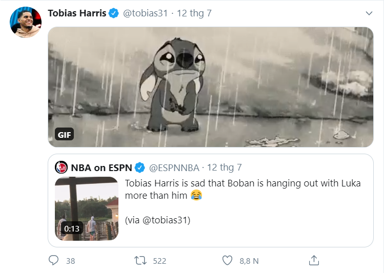 Sau nhiều ngày &quot;hờn dỗi&quot;, Tobias Harris đã &quot;tha thứ&quot; cho Boban Marjanovic, chính thức trở lại cùng nhau - Ảnh 4.