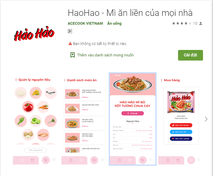 Hết muối Hảo Hảo, Acecook còn tung ra cả app Haohao - ứng dụng giúp chị em giải quyết bài toán nấu gì với nguyên liệu có sẵn - Ảnh 1.