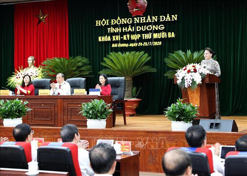 Chủ tịch Quốc hội dự Kỳ họp thứ 13 HĐND tỉnh Hải Dương - Ảnh 2.