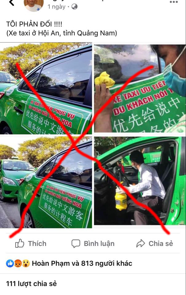 Thông tin “lập đội taxi phục vụ khách nói tiếng Hoa” thời điểm này là không đúng sự thật - Ảnh 1.