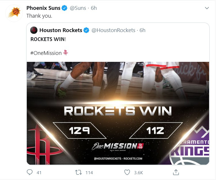 Phoenix Suns, đội bóng có đội ngũ truyền thông &quot;lầy và có tâm nhất&quot; NBA: Thay tên Twitter liên tục để &quot;cà khịa&quot; các đội miền Tây - Ảnh 6.