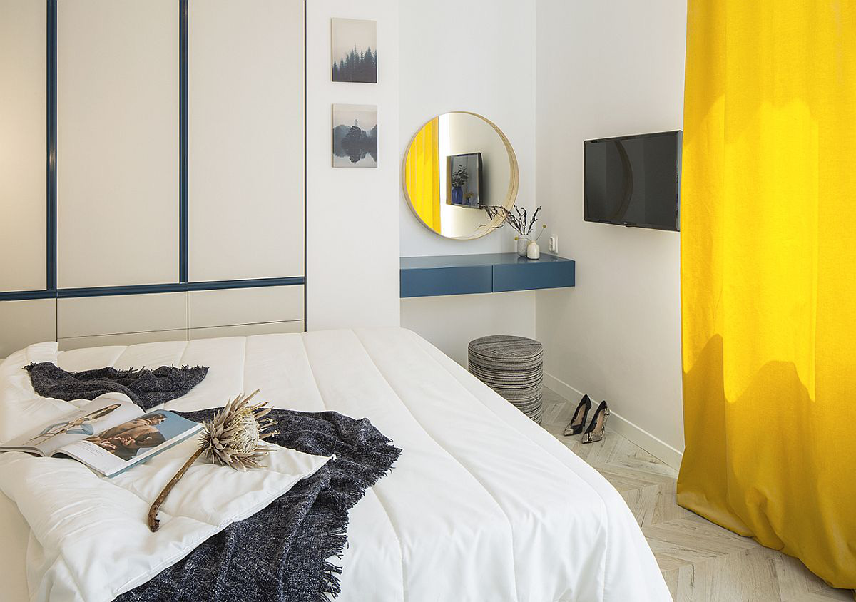 Sự pha trộn màu sắc: xanh dương, vàng và xám trong một căn hộ hiện đại - Ảnh 9.