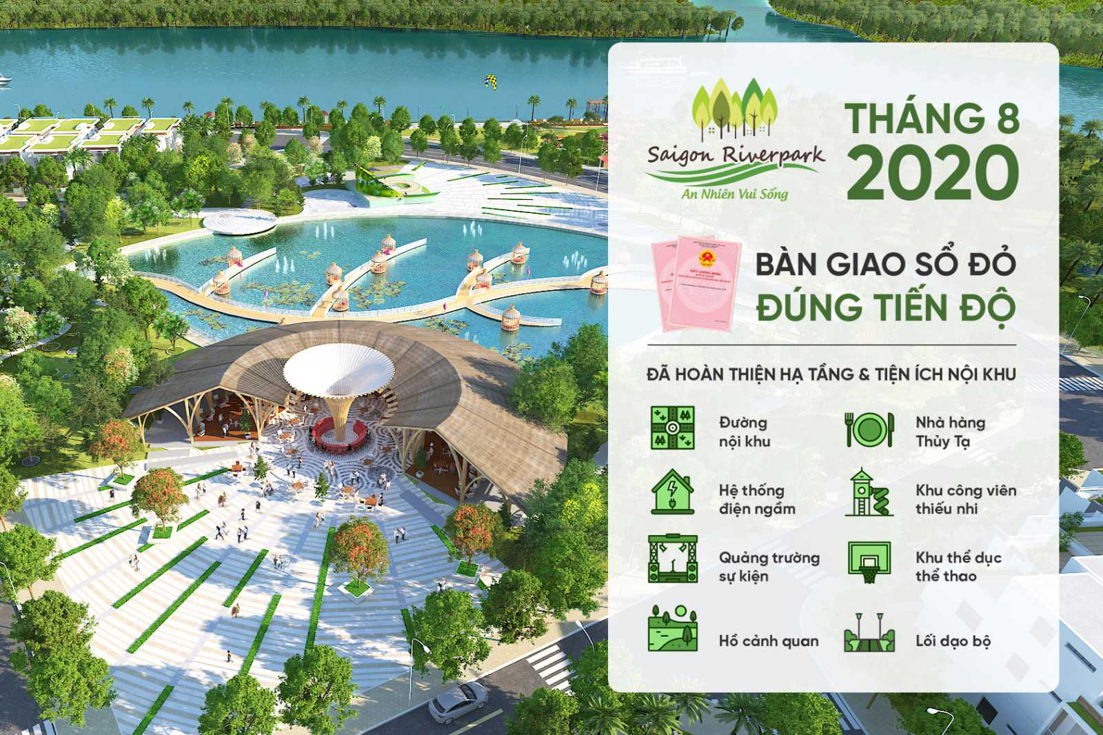 Nhà phố vườn ven sông Saigon Riverpark ra sổ đỏ đúng tiến độ - Ảnh 2.