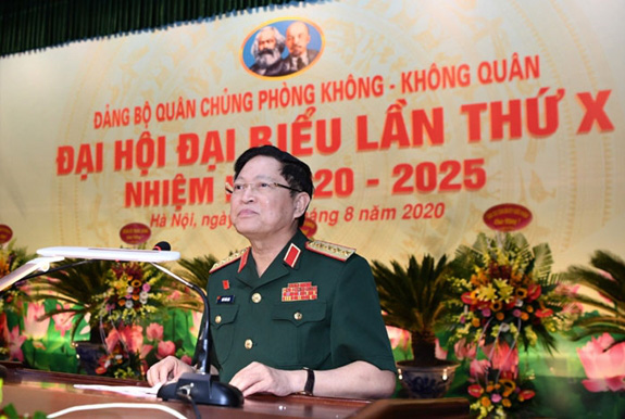 Đại tướng Ngô Xuân Lịch dự Đại hội đại biểu Đảng bộ Quân chủng Phòng không - Không quân - Ảnh 1.