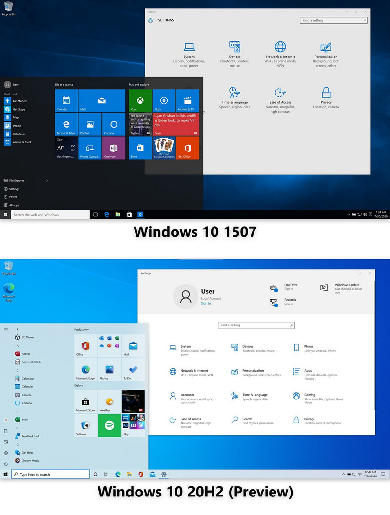 Diện mạo Windows 10 sau 5 năm ra đời khác với thế hệ đầu như thế nào? - Ảnh 2.