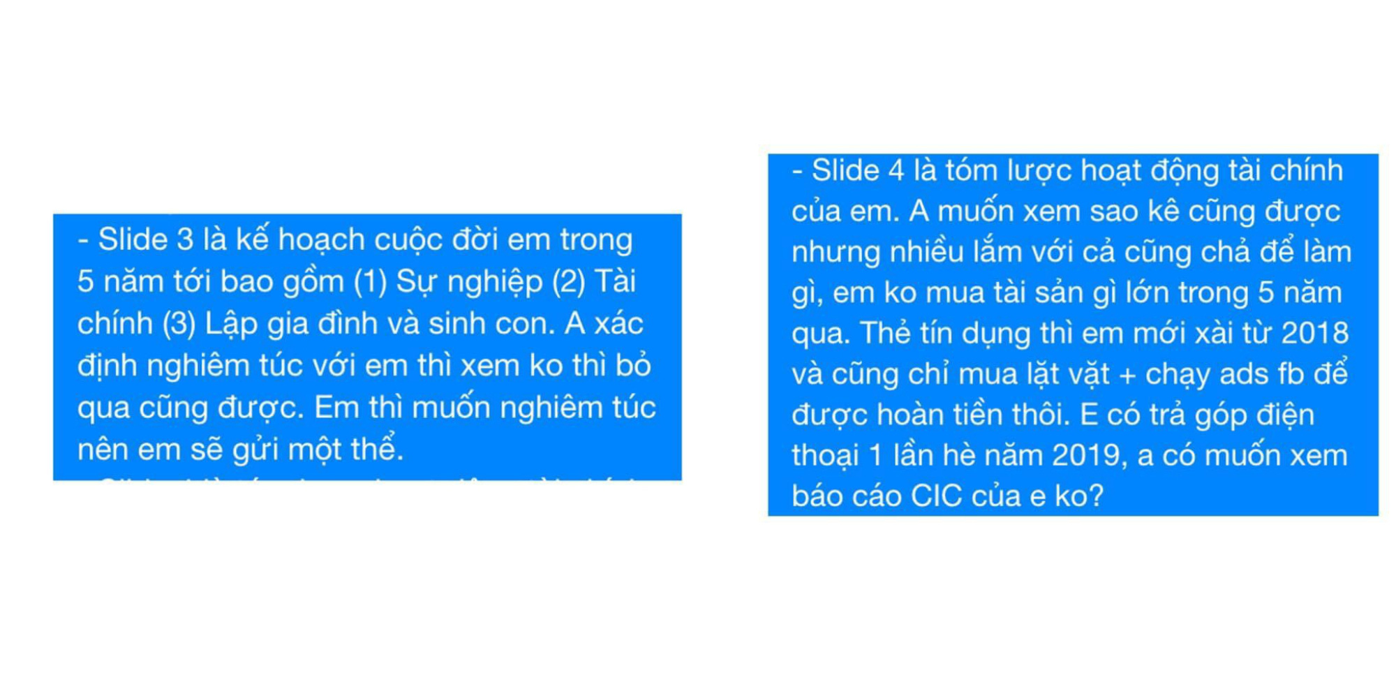 Nhận lời ngỏ ý làm quen, cô gái gửi hẳn slide soạn sẵn về bản thân khiến đối phương đứng hình - Ảnh 3.