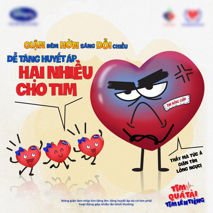 Bộ tranh “Tim quá tải - tim lên tiếng” cảnh báo các nguy cơ bệnh tim mạch - Ảnh 3.