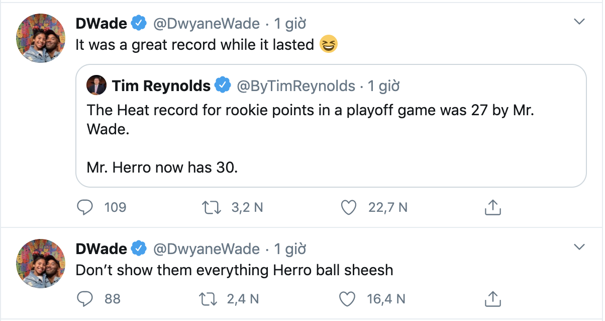 Không chỉ vượt kỷ lục của Dwyane Wade và Derrick Rose, Tyler Herro còn ghi danh vào lịch sử giải đấu - Ảnh 2.