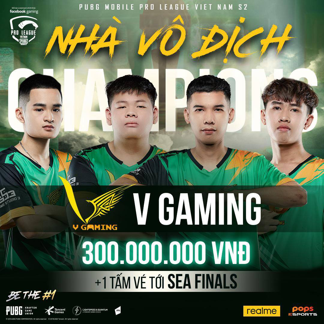 Soán ngôi BOX Gaming, V Gaming chính thức trở thành tân vương của PUBG Mobile Việt Nam, ẵm ngay 300 triệu đồng tiền thưởng - Ảnh 1.