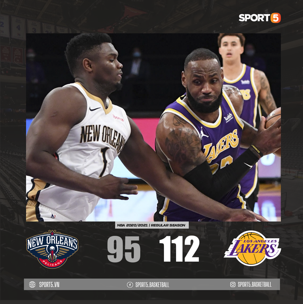 Put-back dunk dũng mãnh, LeBron James đưa Los Angeles Lakers lội ngược dòng trước New Orleans Pelicans - Ảnh 2.