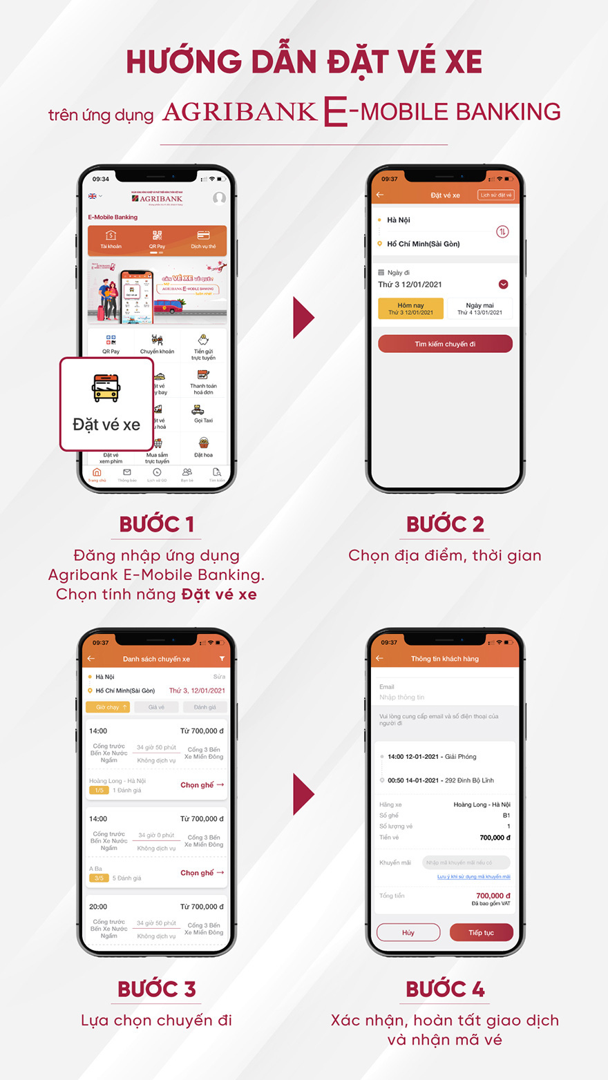 Đặt vé xe khách trực tuyến trên ứng dụng Agribank E-Mobile Banking - Ảnh 1.