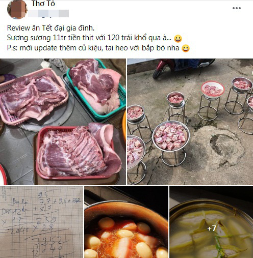 Cư dân mạng đua nhau khoe đồ ăn ngày Tết, nhà mua hẳn 11 triệu tiền thịt, nhà tiện tay kho cả trăm chiếc hột vịt ăn dần - Ảnh 1.