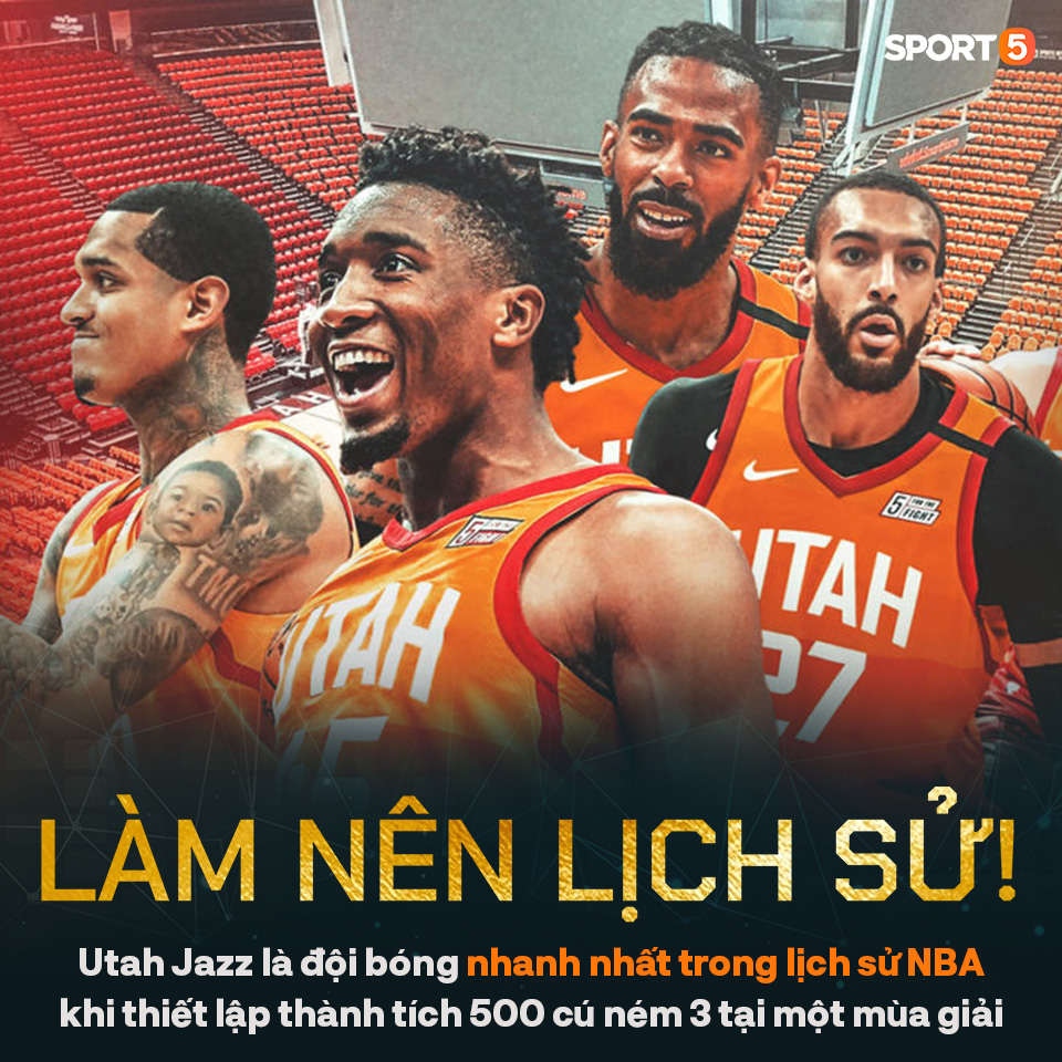 Utah Jazz làm nên lịch sử giải đấu trong ngày &quot;hủy diệt&quot; Charlotte Hornets - Ảnh 1.