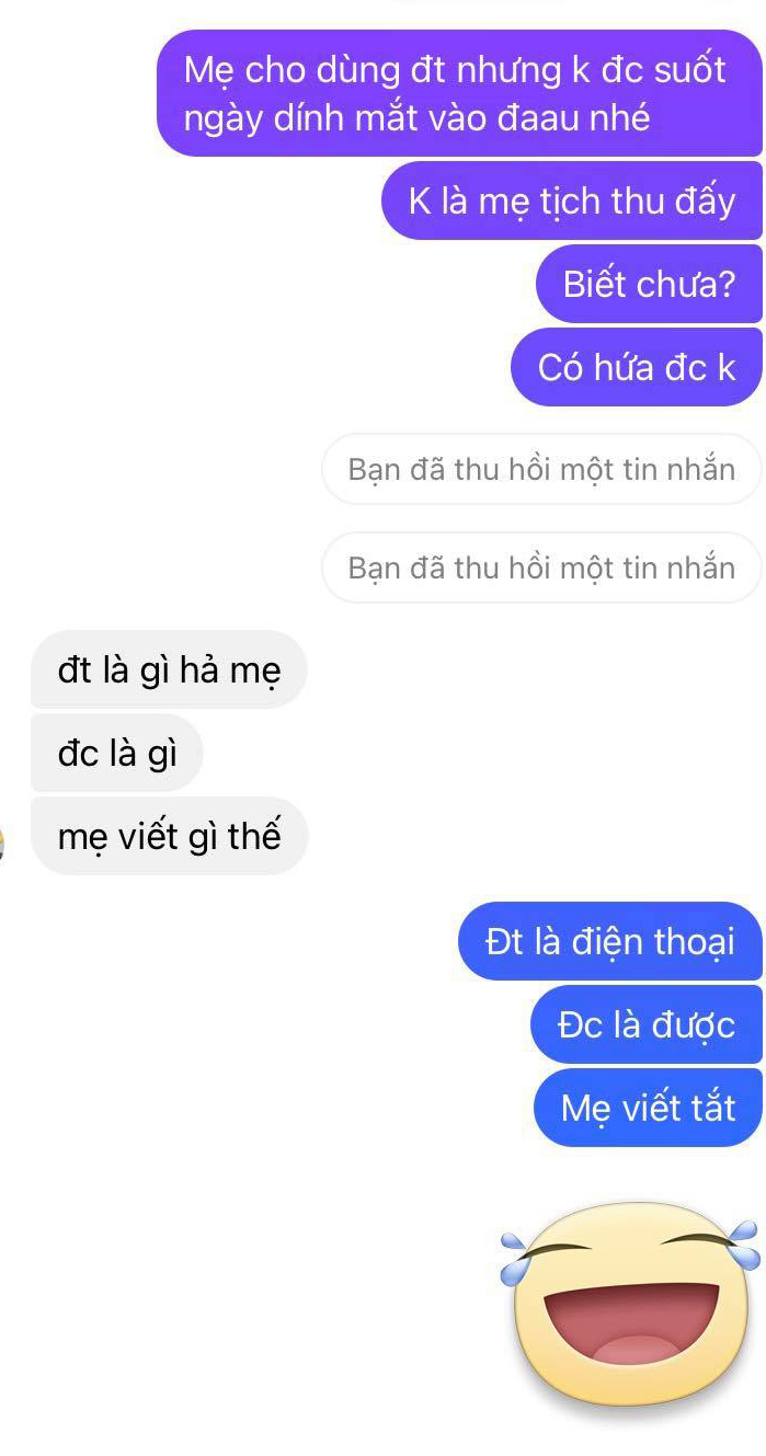 Phì cười với loạt tin nhắn đầu tiên giữa con cái và bố mẹ: Đám nhóc loay hoay không biết bấm chữ, ngỡ ngàng trước từng từ viết tắt - Ảnh 8.