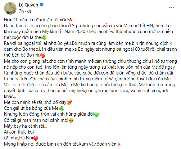 Vừa công khai với “tình trẻ”, Lệ Quyên tiết lộ chuyện không thể ở bên con trai Tết năm nay vì nguyên nhân này - Ảnh 1.