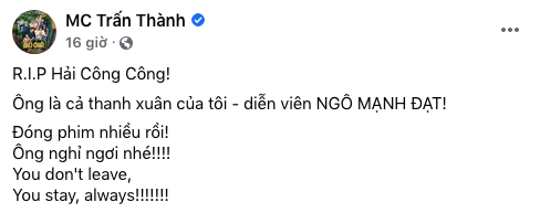 Trấn Thành, bạn trai Lệ Quyên và loạt sao Việt xót xa tiễn biệt bầu trời thanh xuân ra đi mãi mãi - Ảnh 2.