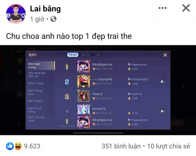 Liên Quân Mobile: Lai Bâng trở lại vị trí top 1 Thách Đấu, phía sau toàn thần đồng nhăm nhe vượt mặt? - Ảnh 2.