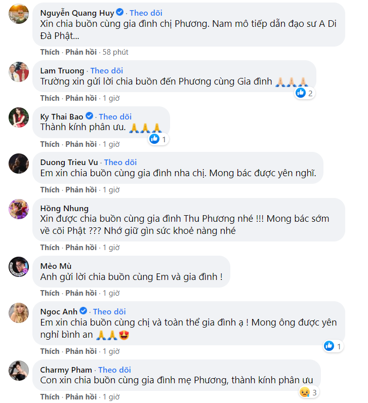 Bố ca sĩ Thu Phương qua đời, dàn sao Việt đồng loạt chia buồn - Ảnh 2.