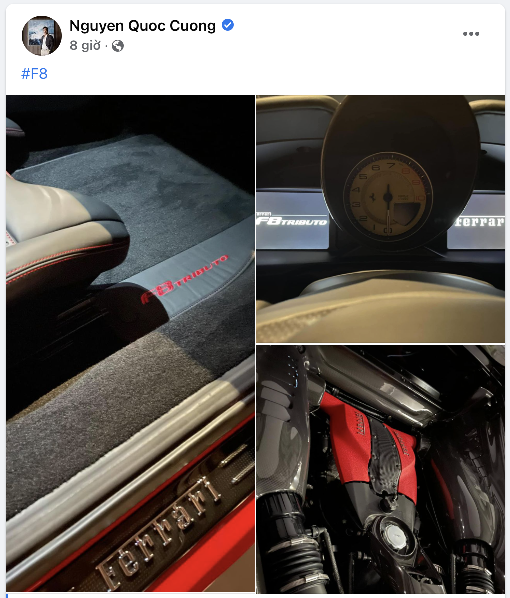 Nguyễn Quốc Cường khoe Ferrari F8 Tributo trong tình trạng khiến dân tình ngỡ ngàng, chuẩn bị đưa vợ lượn khắp Sài Gòn sau 4 tháng chôn chân - Ảnh 1.