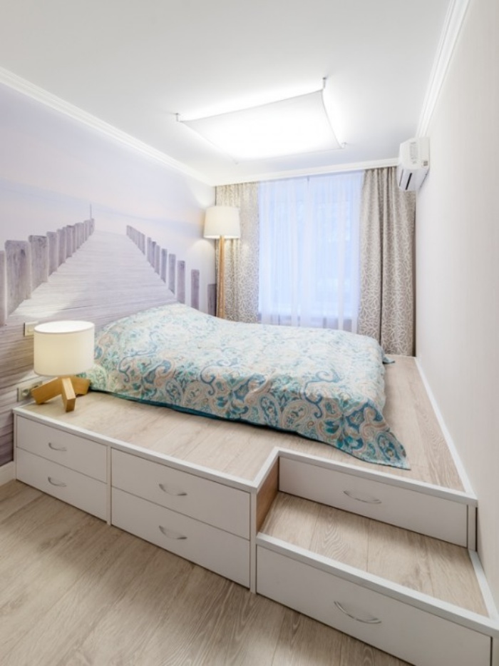 Thiết kế giường giật cấp giúp phòng ngủ nhỏ vừa rộng hơn lại vừa đẹp miễn chê - Ảnh 4.